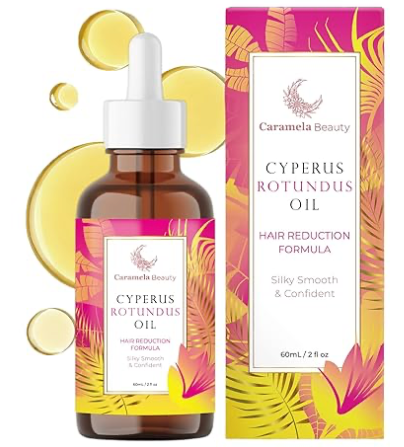 Caramela Beauty Cyperus Rotundus Oil for Natural Permanent Hair Reduction